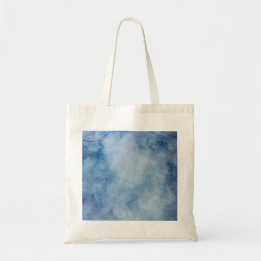 Blaue Aquarelltextur Tragetasche (Vorne)