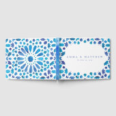 Blaue Aquarelltöne Gästebuch (Voll)