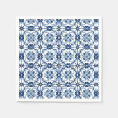 Blaue Aquarelltöne Serviette (Vorderseite)