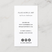 BLAUE AQUE AQUAMARIN FLUID ACRYLIC RESIN ART ARTIS VISITENKARTE (Rückseite)