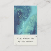 BLAUE AQUE AQUAMARIN FLUID ACRYLIC RESIN ART ARTIS VISITENKARTE (Vorderseite)