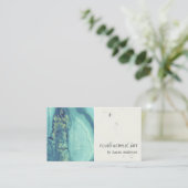 BLAUE AQUE AQUAMARIN FLUID ACRYLIC RESIN ART ARTIS VISITENKARTE (Stehend Vorderseite)