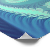 Blaue Arabeske-Tryptiche Poster (Ecke)