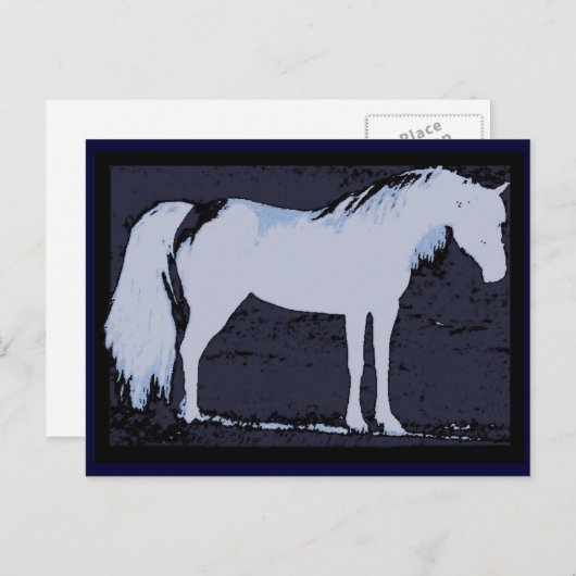 Blaue arabische Postkarten (Vorne/Hinten)