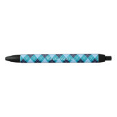 Blaue Argyle-Schwarze Custom Name  Kugelschreiber (Vorderseite)