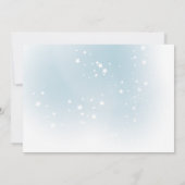 Blaue arktische Tiere in Masken Sprinkle Dusche Einladung (Rückseite)