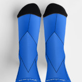 Blaue Art Deco Design Socken (Oben)