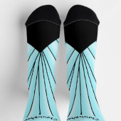 Blaue Art Deco Design Socken (Oben)