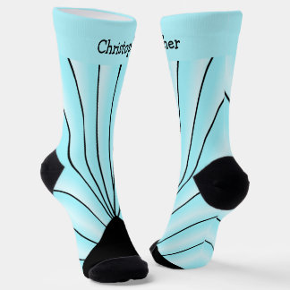 Blaue Art Deco Design Socken