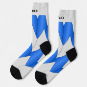 Blaue Art Deco Design Socken (Linkes Detail)
