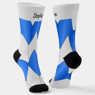 Blaue Art Deco Design Socken