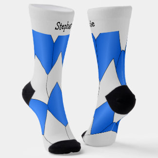 Blaue Art Deco Design Socken