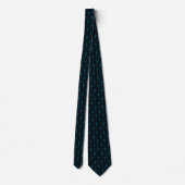 Blaue Art Deco-Schwarz-Musterung Krawatte (Rückseite)