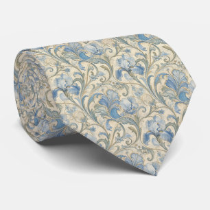 Blaue Art Nouveau Krawatte