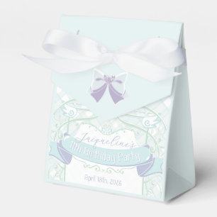 Blaue Art Nouveau Prinzessinnen-Geburtstagsfeier Geschenkschachtel