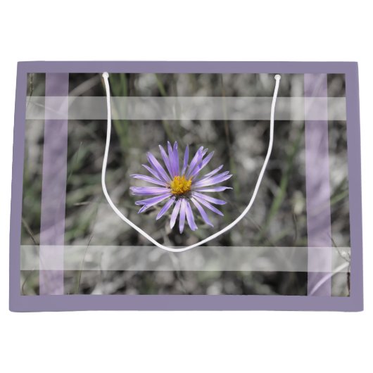 Blaue Aster-Blume Große Geschenktüte (Vorderseite)