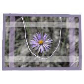 Blaue Aster-Blume Große Geschenktüte (Rückseite)