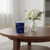 Blaue Aster-Muster Kaffeetasse