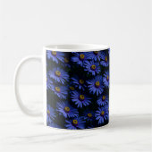 Blaue Aster-Muster Kaffeetasse (Links)