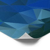 Blaue Ästhetik des Musters für das geometrische Dr Poster (Ecke)