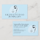 Blaue Ästhetik Feminine Gesicht Schönheit Haut Visitenkarte (Vorne/Hinten)