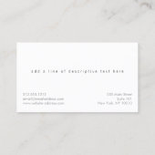 Blaue Astrologie, Sterne, Planet Visitenkarte (Rückseite)