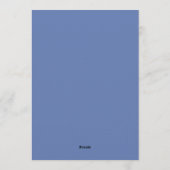 Blaue Ätherische Hochzeitsblumen Einladung (Rückseite)
