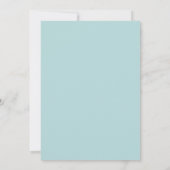 Blaue Ätherische Winterhochzeit Einladung (Rückseite)