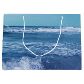 Blaue Atlantikwellen Wolken Himmelsfotografie Große Geschenktüte (Vorderseite)