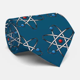 Blaue Atom-Molekülmuster Lehrer Wissenschaft Krawatte