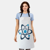 Blaue Atom-Wissenschaftsdesign  Schürze (Getragen)