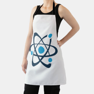 Blaue Atom-Wissenschaftsdesign  Schürze