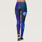 Blaue Atomstrukturwissenschaft Leggings (Rückseite)