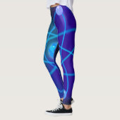Blaue Atomstrukturwissenschaft Leggings (Links)