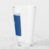 Blaue attraktive kalligraphische Liebe Hochzeit Glas (Links)
