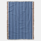 Blaue auf blauen Streifen Decke (Vorderseite Vertikal)