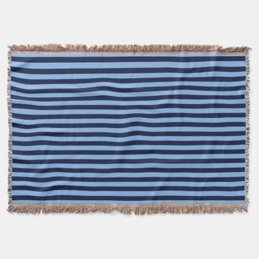Blaue auf blauen Streifen Decke (Vorderseite)