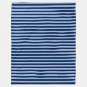 Blaue auf blauen Streifen Fleecedecke (Vorderseite)