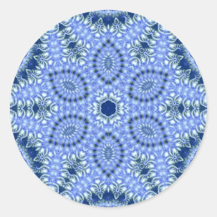 BLAUE-Aufkleber Runder Aufkleber