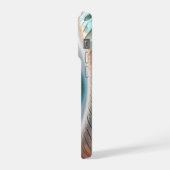 Blaue Augapfel-Fraktalkunst, iPhone Hülle (Linke Seite)