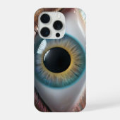 Blaue Augapfel-Fraktalkunst, iPhone Hülle (Rückseite)