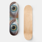 Blaue Augapfel-Fraktalkunst, Skateboard (Vorderseite)