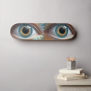 Blaue Augapfel-Fraktalkunst, Skateboard