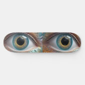 Blaue Augapfel-Fraktalkunst, Skateboard (Horizontal)