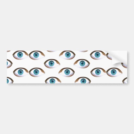 blaue Augen Autoaufkleber (Vorne)