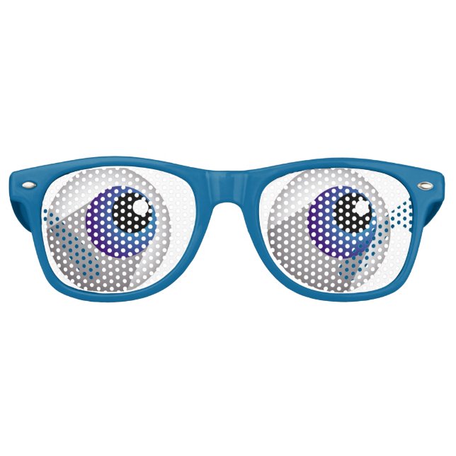 Blaue Augen Brille Partybrille (Vorderseite)