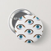 blaue Augen Button (Vorne & Hinten)