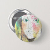 Blaue Augen Button (Vorne & Hinten)