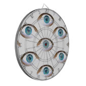 blaue Augen Dartscheibe (Vorderseite Links)