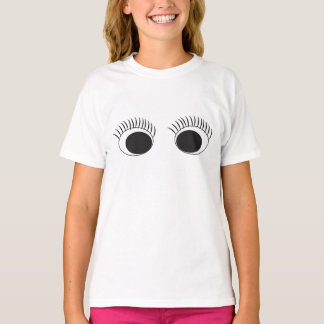 Blaue Augen/der Hanes ComfortBlend der T-Shirt